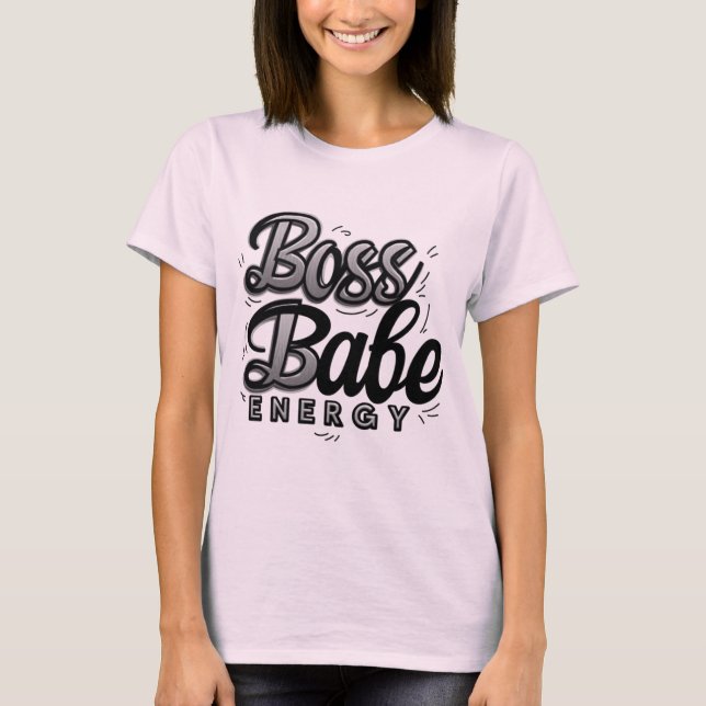 T-shirt Boss Babe Energy Retro Tee (Devant)