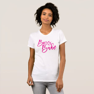 T-shirt BOSS BABE script minimal tendance devis de travail