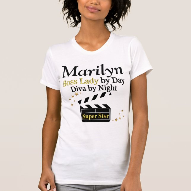 T-SHIRT BOSS LADY SUPER STAR PERSONNALISÉ T SHIRT (Devant)