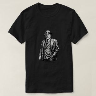 T-shirt Boss Mafieux Vintage Fedora Cigare Noir Graphique