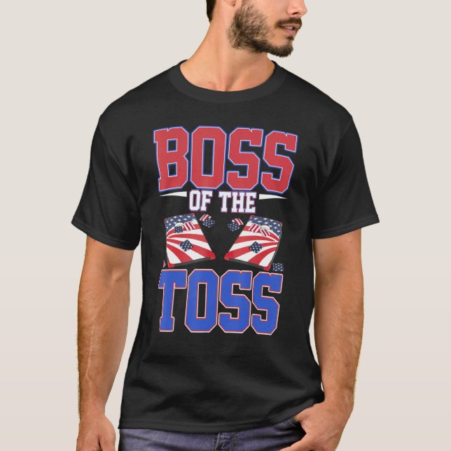 T-shirt Boss Of The Toss Cornhole Drôle (Devant)