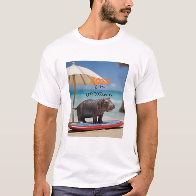 T-shirt Boss on Vacation Moo Deng Series (Devant)