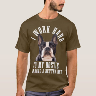 T-shirt Bostie Mama Dog Papa Funny Boston Terrier
