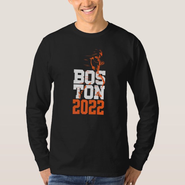T-shirt Boston 2022 Marathon entraînement et qualifié (Devant)