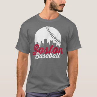 T-shirt Boston Baseball Ball City Massachusetts Retro Vint