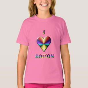 T-shirt Boston -- Bleu Brown et or