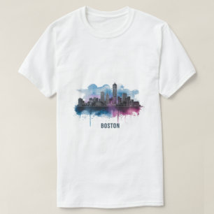 T-shirt Boston City Skyline, Boston Ma Skyline
