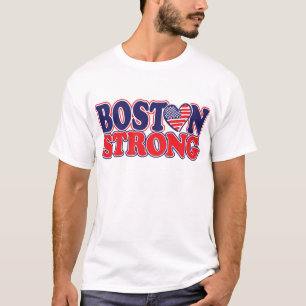 T-shirt Boston Forte Avec Amricah Heart