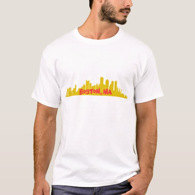 T-shirt boston, MA (Devant)