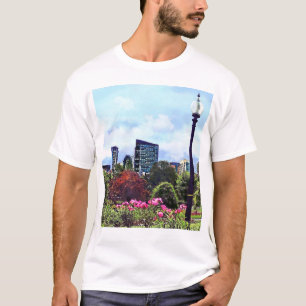 T-shirt Boston MA - Boston Common et ligne d'horizon
