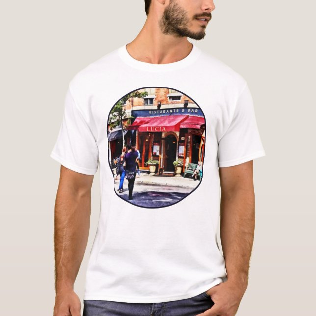 T-shirt Boston MA - rue Hanover dans North End (Devant)