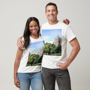 T-shirt Boston MA - Vue depuis Boston Public Garden