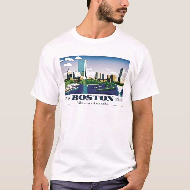 T-shirt Boston, Massachusetts (Devant)