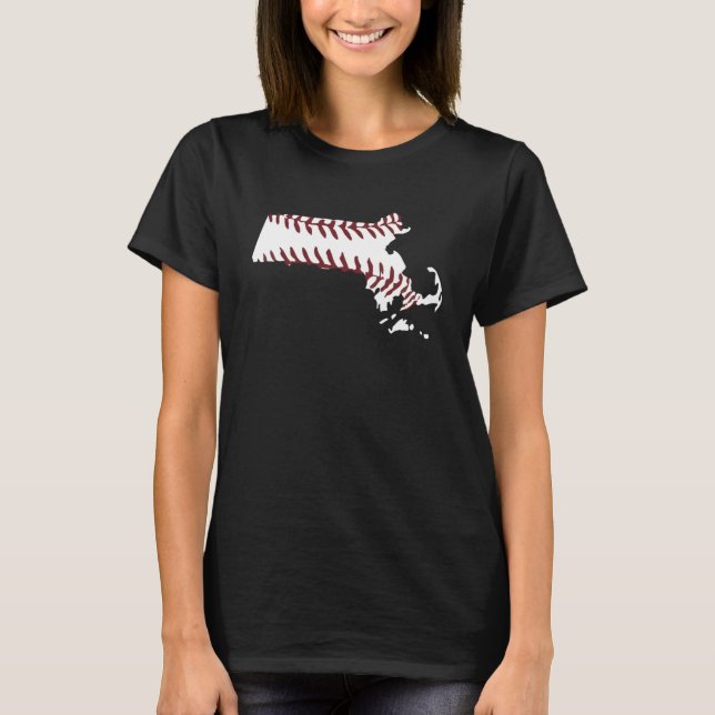T-shirt Boston Massachusetts Baseball Nouvelle Angleterre  (Devant)