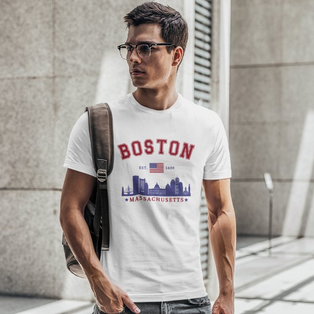 T-shirt Boston Massachusetts Est. 1630 Travel (Créateur téléchargé)