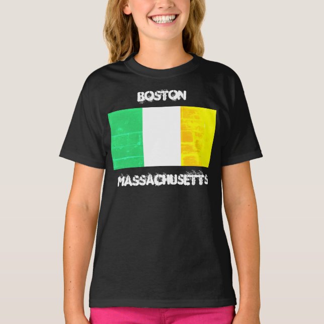 T-shirt Boston Massachusetts Irish Pride – Celtic Roots (Devant)