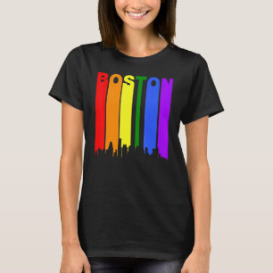 T-shirt Boston Massachusetts Lgbtq Gay pride Rainbow Skyli