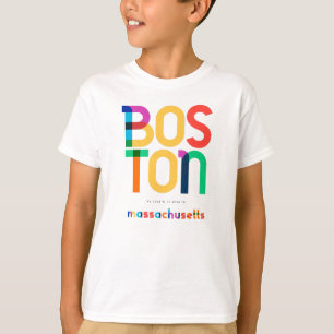 T-shirt Boston Massachusetts Mid Century, Pop Art,