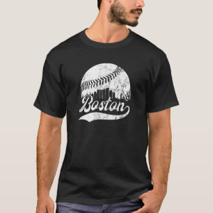 T-shirt Boston Massachusetts Vintage Skyline Apparel