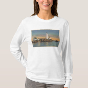 T-shirt Boston, phare de MABoston au port 2 de Boston