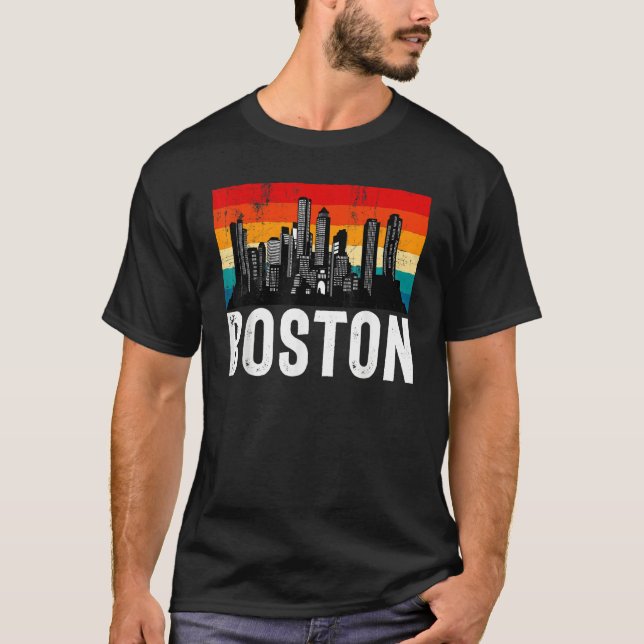 T-shirt Boston  Retro Boston  Boston Massachusetts (Devant)