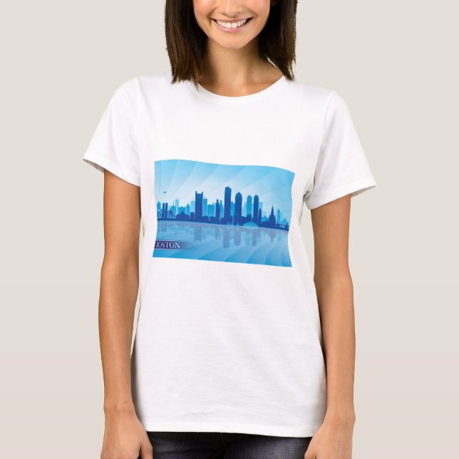 T-shirt Boston Skyline (Devant)