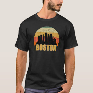 T-shirt Boston Skyline Silhouette Sunset Le Hub I Lo