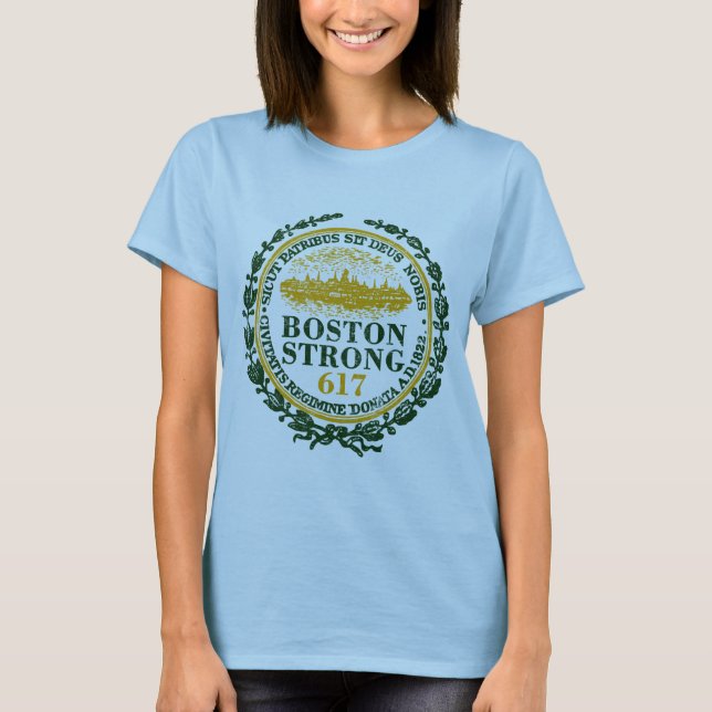 T-shirt Boston Strong Seal Grunge (Devant)