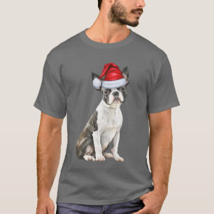 T-shirt Boston Terrier Amoureux des chiens Funny Noël