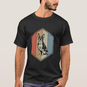 T-shirt Boston Terrier Avec Design Distorti Retro Boston