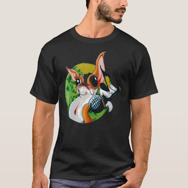 T-shirt Boston Terrier Bout Pour Laisser Tomber La Musique (Devant)