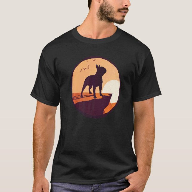 T-shirt Boston Terrier Chien Retro 13 (Devant)