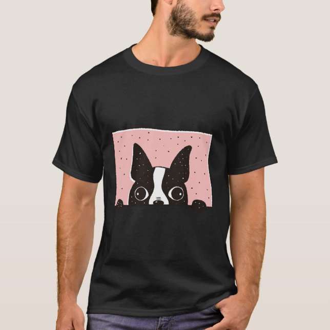 T-shirt Boston Terrier Cute Doggie (Devant)