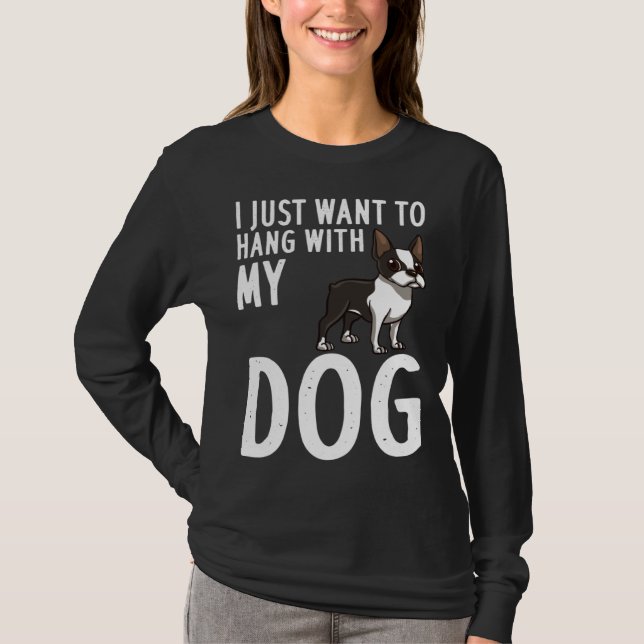 T-shirt Boston Terrier Dog  Puppies Owner (Devant)