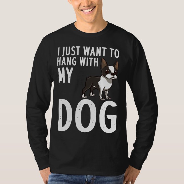 T-shirt Boston Terrier Dog  Puppies Owner (Devant)