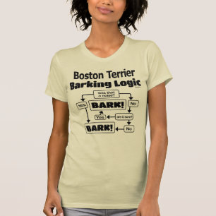 T-shirt Boston Terrier écorçant la logique
