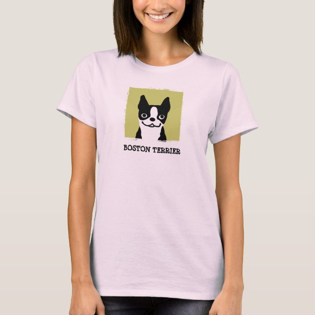 T-shirt Boston Terrier | Face de chien mignon (Devant)