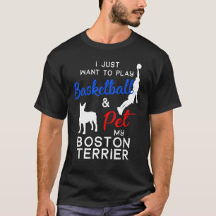 T-shirt Boston Terrier Funny Basketball Chien propriétaire