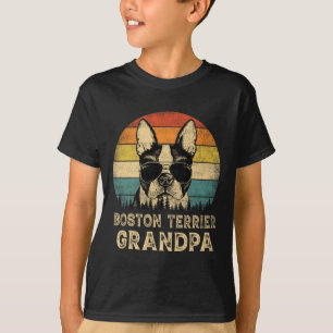 T-shirt Boston Terrier Grandpa Amoureux de les chiens Fête