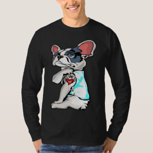 T-shirt Boston Terrier I Love Maman Tattoo