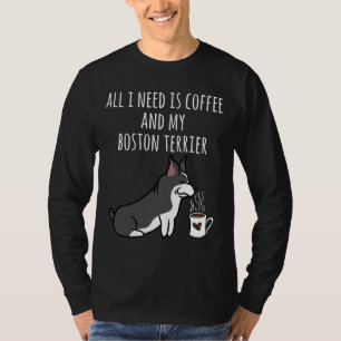 T-shirt Boston Terrier Il Me Suffit De Café