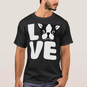 T-shirt Boston Terrier J'Aime Mon Chien Bostie