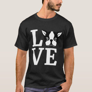 T-shirt Boston Terrier Love Bostie Hoded Sweater Chien art