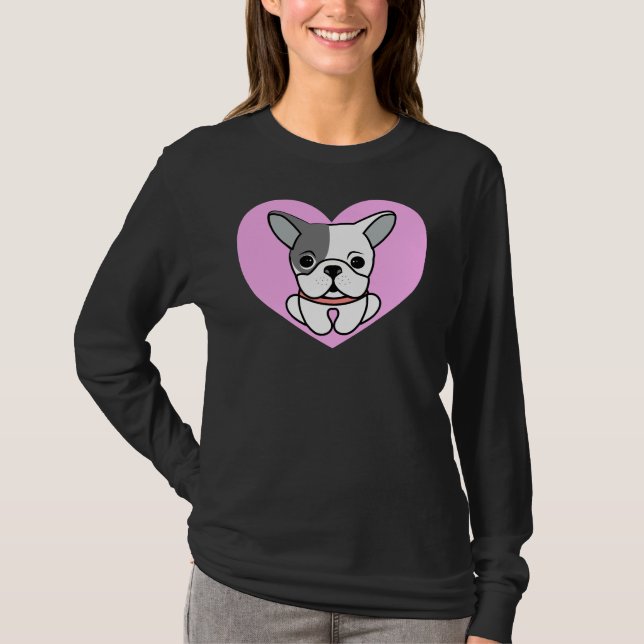 T-shirt Boston Terrier Love Heart (Devant)