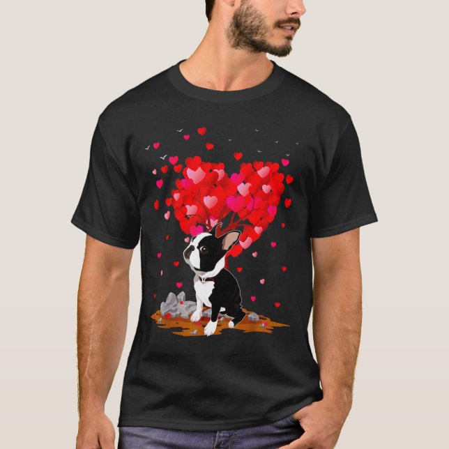 T-shirt Boston Terrier Lover Heart Shape Boston Terrier Va (Devant)
