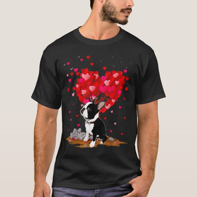 T-shirt Boston Terrier Lover Heart Shape Boston Terrier Va (Devant)