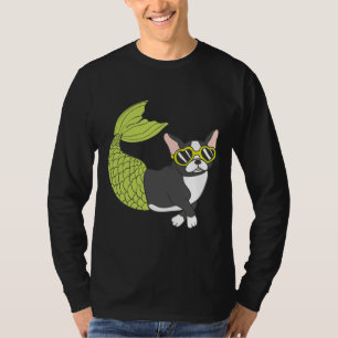 T-shirt Boston Terrier Mermaid Merboston Trop Cool Pour Sc