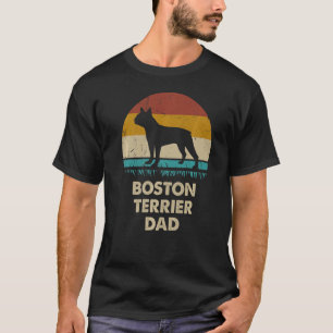 T-shirt Boston Terrier Papa Pour Hommes Bostie Chien Vinta
