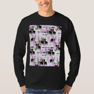 T-shirt Boston Terrier  Pixelart Pattern Graphic