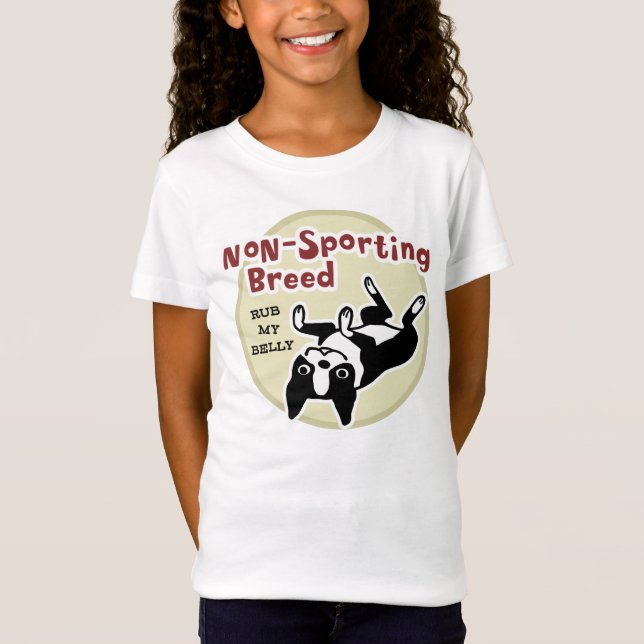 T-Shirt Boston Terrier "race Non-Sportive " (Devant)